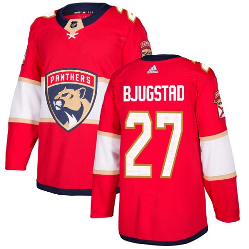 Adidas Men Florida Panthers #27 Nick Bjugstad Red Home Authentic Stitched NHL Jersey->florida panthers->NHL Jersey